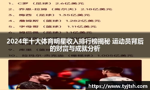 2024年十大体育明星收入排行榜揭秘 运动员背后的财富与成就分析