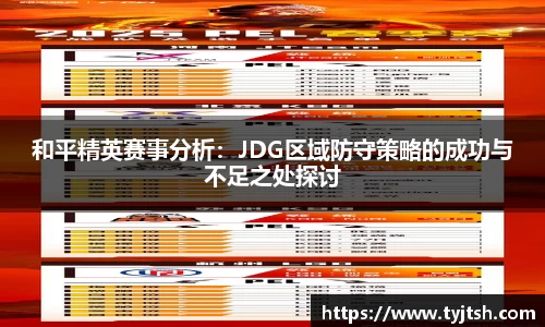 和平精英赛事分析：JDG区域防守策略的成功与不足之处探讨